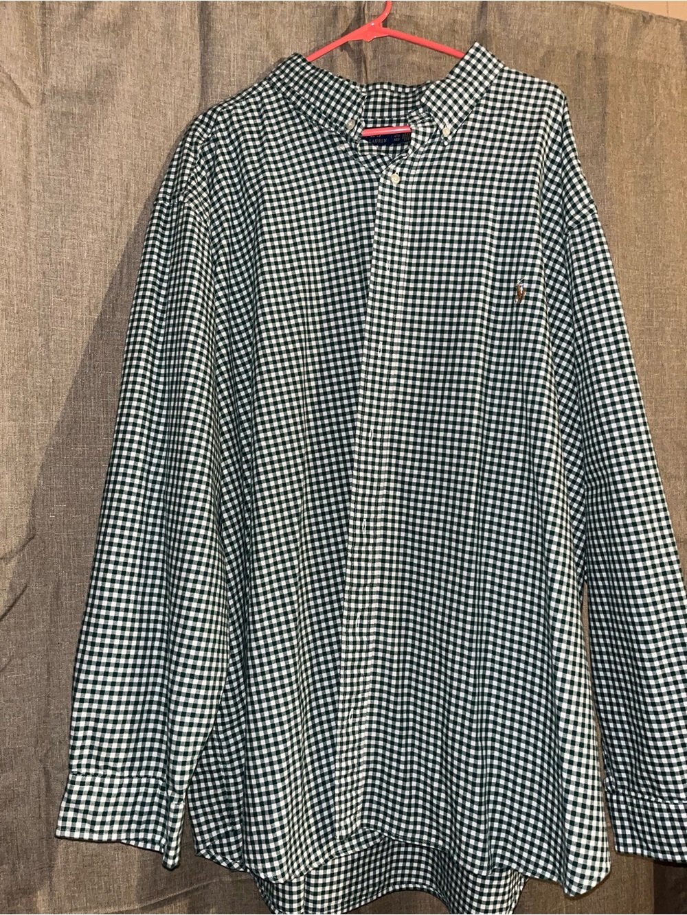Polo by Ralph Lauren Green and White Gingham Button-Down Shirt